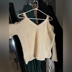pacsun la hearts cold shoulder sweater